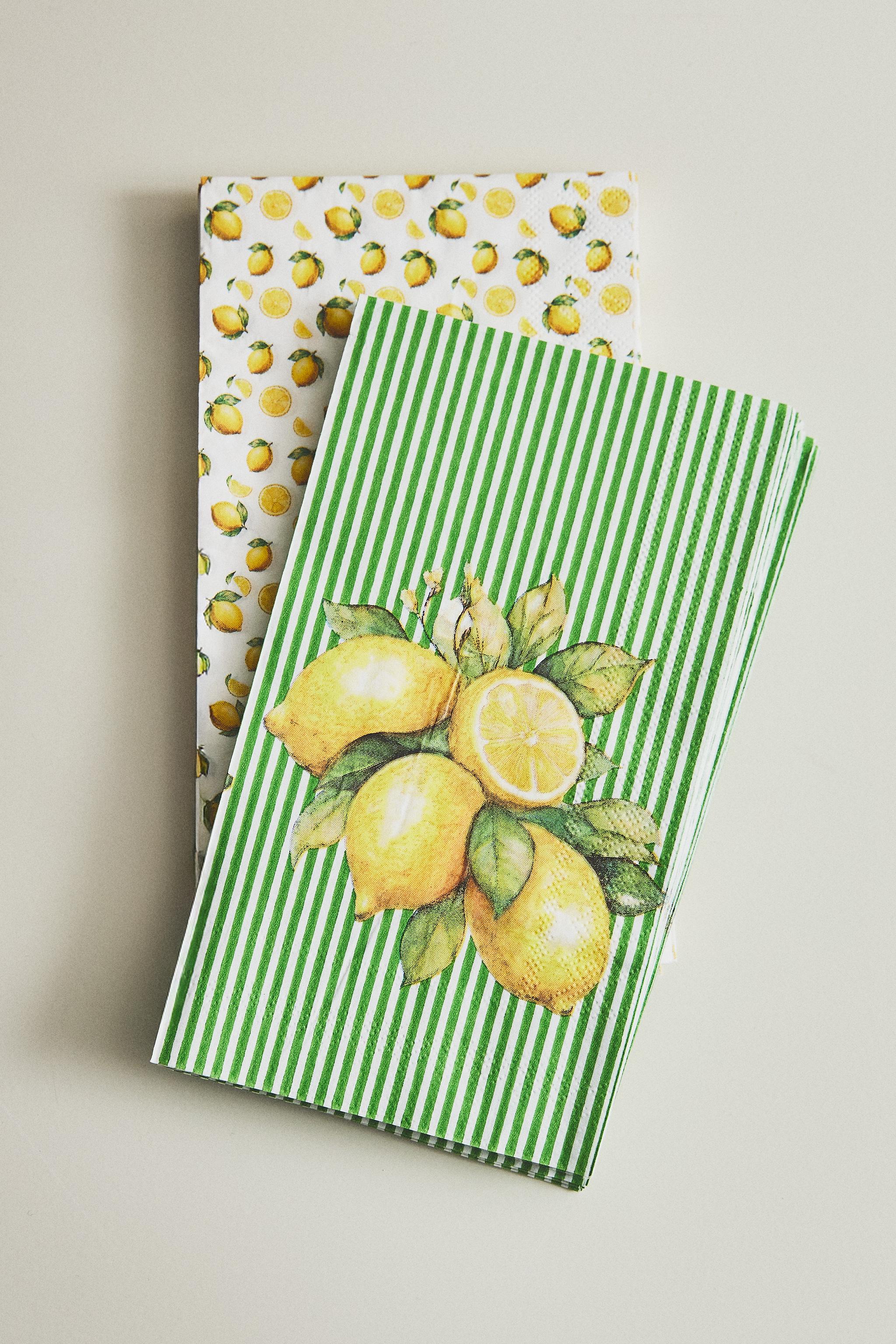 LEMON PAPER NAPKINS PACK (PACK OF 30)